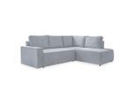 Mid.you , Hellgrau , Textil , Füllung: Schaumstoff , Ottomane rechts, L-Form , 247x194 cm , Made in EU , Liegefunktion , Wohnzimmer, Sofas & Couches, Wohnlandschaften, Ecksofas