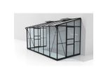 Möbelix , Schwarz , Metall, Kunststoff, Glas , 386.5x220.8x201.4 cm ,
