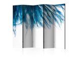 artgeist , Blau, Weiß , Holz, Textil , Kiefer , massiv , Federn , 225x172x3 cm , Motiv auf Vorder- und Rückseite , Kleinmöbel, Paravents