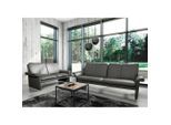 Livetastic , Anthrazit , Leder , Echtleder , Rindleder , 197x90x88 cm , Made in EU , Lederauswahl, Rücken echt ,