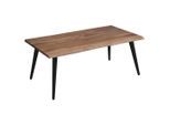 Mid.you , Schwarz, Akaziefarben , Holz, Metall , Akazie , vollmassiv , rechteckig , 60x45x110 cm , FSC , einfacher Aufbau , Wohnzimmer, Wohnzimmertische, Couchtische, Couchtische Metall