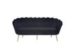 Livetastic , Schwarz , Textil , 180x78x76 cm , Wohnzimmer, Sofas & Couches, Sofas, 3er Sofas