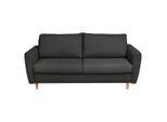 Livetastic , Anthrazit , Textil , Buche , Füllung: Schaumstoff , 195x90x102 cm , Made in EU , Rücken echt, Liegefunktion ,