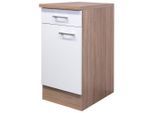 Möbelix , Weiß, Sonoma Eiche , Holzwerkstoff , 1 Fächer , 1 Schublade(n) Schubladen , einzeln stellbar , 40x85x57 cm , Made in Germany , individuell planbar , Küche, Küchenblöcke, Küchenschränke, Küchenunterschränke