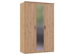 Mid.you , Eiche Artisan , Glas, Holzwerkstoff , 2 Fächer , 135x210x58 cm , BQ - Bündnis für Qualität, Made in Germany, DIN EN ISO 9001 , erweiterbar, Beimöbel erhältlich, in verschiedenen Größen erhältlich, in verschiedenen Holzdekoren erhältlich, Schrankfront mit Spiegel ,