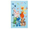 Möbelix , Mehrfarbig, Hellblau , Textil , Tier , rechteckig , 80x150 cm , Oeko-Tex® Standard 100 , für Fußbodenheizung geeignet, rutschfest , Teppiche & Böden, Teppiche, Kinderteppiche