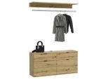 Mid.you , Holzwerkstoff , 2 Schublade(n) Schubladen , 121x62x34 cm , FSC MIX , Garderobe, Garderoben-Set