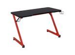 Möbelix , Rot, Schwarz , Metall, Holzwerkstoff , rechteckig , 120x75x60 cm , Büromöbel, Schreibtische, Gaming-Tische