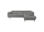 Ondega , Dunkelgrau , Textil , Ottomane rechts, L-Form , 270x230 cm , Made in EU , Stoffauswahl, Hocker erhältlich, in den Filialen seitenverkehrt erhältlich , Wohnzimmer, Sofas & Couches, Schlafsofas, Ecksofas mit Schlaffunktion
