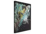 artgeist , Schwarz, Mintgrün , Holz, Textil , Kiefer , rechteckig , 60x90x1.2 cm , Keilrahmen , Dekoration, Bilder & Rahmen, Bilder, Tier Bilder