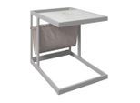 Beldano , Grauweiß , Metall, Glas, Textil , rechteckig , 65x55x48 cm , UV-beständig, einfacher Aufbau, individuell kombinierbar , Gartenmöbel, Gartentische, Loungetische & Beistelltische Outdoor