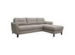 Livetastic , Platinfarben , Textil, Leder , Echtleder , Rindleder , Buche , Ottomane rechts, L-Form , 238x168 cm , Made in EU , seitenverkehrt erhältlich, Rücken echt ,