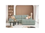 Mid.you , Türkis , Textil , L-Form , 268x184 cm , Made in EU , Wohnzimmer, Sofas & Couches, Wohnlandschaften, Ecksofas