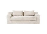 P & B , Beige , Textil , Füllung: Schaumstoff , 203x60x100 cm , Bsci , Wohnzimmer, Sofas & Couches, Sofas, 2er Sofas
