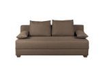 Mid.you , Braun , Textil , Buche , Füllung: Schaumstoffflocken,Schaumstoffflocken , 202x85x110 cm , Made in EU , Schlafen auf Sitzhöhe, Rücken echt ,