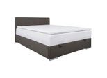 Möbelix , Anthrazit , Textil , Buche , vollmassiv , H2 , 140x200 cm , gepolstertes Kopfteil, Stoffauswahl, in verschiedenen Größen erhältlich , Schlafzimmer, Betten, Polsterbetten