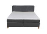 Livetastic , Dunkelgrau , Textil , H2 , 180x200 cm , gepolstertes Kopfteil, Matratze durchgehend ,