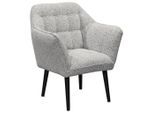 Mid.you , Hellgrau , Textil , Buche , massiv , 84x87x70 cm , Made in EU ,