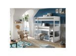 Vipack , Weiß , Holz , Kiefer,Kiefer , 90x200 cm , Kinder- & Jugendzimmer, Kinderbetten, Hoch- & Stockbetten, Stockbetten