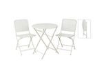 Möbelix , Weiß , Metall , 41x78x136 cm , Tisch klappbar , Gartenmöbel, Balkonmöbel, Balkonmöbel-Sets