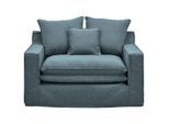 Livetastic , Blau , Textil , Füllung: Polyester, Federn , 129x92x105 cm , Esszimmer, Esszimmerstühle, Stühle