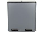 Mid.you , Grau , Metall , 2x30 l , 58.5x62x32 cm , Küche, Küchenausstattung, Mülltrennsysteme