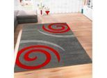 Möbelix , Rot , Textil , Kreise , rechteckig , 160x230 cm , Oeko-Tex® Standard 100 , für Fußbodenheizung geeignet, in verschiedenen Größen erhältlich ,