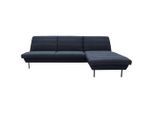 Looks by W.Joop , Blau , Textil , Uni , Ottomane rechts, nicht einzeln stellbar, L-Form , 274x168 cm , Made in EU, FSC MIX , Stoffauswahl, seitenverkehrt erhältlich, Hocker erhältlich, Rücken echt , Wohnzimmer, Sofas & Couches, Wohnlandschaften, Ecksofas