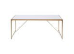 Livetastic , Weiß, Goldfarben , Metall, Holzwerkstoff , Marmoroptik , rechteckig , 60x44x120 cm , einfacher Aufbau ,