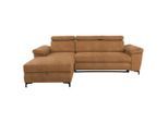 Mid.you , Bernsteinfarben , Textil , Ottomane links, L-Form , 258x176 cm , Made in EU , Liegefunktion ,