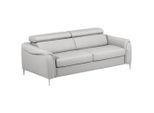 Mid.you , Platinfarben , Textil, Leder , Echtleder , Rindleder , 203x77-98x103 cm , Made in EU , Lederauswahl, Bettfunktion erhältlich, Rücken echt , Wohnzimmer, Sofas & Couches, Schlafsofas, Schlafsofas