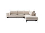 Mid.you , Creme , Holz, Textil , Füllung: Polyurethan (Pur), Silikon , Ottomane rechts, L-Form , 293x200 cm , Made in EU , Wohnzimmer, Sofas & Couches, Wohnlandschaften, Ecksofas