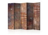 artgeist , Rostfarben, Hellbraun , Holz, Kunststoff, Textil , Kiefer , massiv , Metalloptik , 225x172x3 cm , Motiv auf Vorder- und Rückseite, Akustikschaumstoff , Kleinmöbel, Paravents