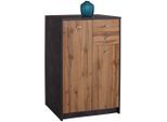 Möbelix , Eichefarben , Holzwerkstoff , 5 Fächer , 2 Schublade(n) Schubladen , 74x111.4x34.6 cm ,