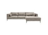 Trendmanufaktur , Hellgrau , Textil , Füllung: Schaumstoff, Silikon,Schaumstoff, Silikon , Ottomane rechts, L-Form , 280x168 cm , Made in EU , Bettkasten erhältlich, Stoffauswahl, seitenverkehrt erhältlich, Bettfunktion erhältlich, Hocker erhältlich, Rücken echt ,