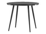 Gardenson , Schwarz , Metall, Kunststoff , rund , 74 cm , wetterbeständig , Gartenmöbel, Gartentische, Gartentische
