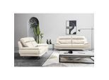 Livetastic , Weiß , Leder , Echtleder , Rindleder , 225x92x99 cm , Made in EU , Lederauswahl, Rücken echt , Wohnzimmer, Sofas & Couches, Sofas, 3er Sofas