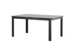 Gardenson , Grau, Schwarz , Metall , rechteckig , 100x75x160 cm , ausziehbar , Gartenmöbel, Gartentische, Gartentische