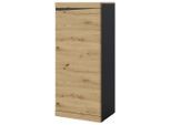 Möbelix , Anthrazit, Eiche Artisan , Holzwerkstoff , 2 Fächer , 54x122.8x39.9 cm ,