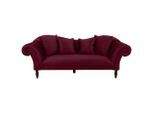 Mid.you , Rot , Textil , Buche , vollmassiv , Füllung: Silikon, Schaumstoffflocken,Silikon, Schaumstoffflocken , 242x91x104 cm , Made in EU , Wohnzimmer, Sofas & Couches, Sofas, 3er Sofas
