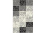 Möbelix , Grau , Textil , Karo , rechteckig , 80x150 cm , Oeko-Tex® Standard 100 , für Fußbodenheizung geeignet, in verschiedenen Größen erhältlich , Teppiche & Böden, Teppiche, Webteppiche