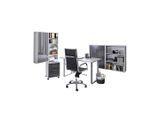 Mid.you , Grau, Anthrazit Hochglanz , Metall, Holzwerkstoff , 6,6 Fächer , 3 Schublade(n) Schubladen , Made in Germany , erweiterbar, abschließbar , Büromöbel, Komplette Büros