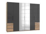Mid.you , Grau, Eichefarben , Holzwerkstoff , 6 Fächer , 6 Schublade(n) Schubladen , 300x236x58 cm , BQ - Bündnis für Qualität, Made in Germany, DIN EN ISO 9001 , umfangreiches Zubehör erhältlich, in verschiedenen Größen erhältlich, in verschiedenen Holzdekoren erhältlich, Schrankfront mit Spiegel ,