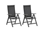 Gardenson , Schwarz , Metall , 59x109.5x67 cm , Gartenmöbel, Gartensessel, Klappsessel