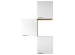 Respekta , Weiß, Eichefarben , Holzwerkstoff , seitenverkehrt montierbar, einzeln stellbar , 100x168.3x34.6 cm , individuell planbar, Zusatzausstattung erhältlich, hängend , Küche, Küchenblöcke, Küchenschränke, Küchenoberschränke