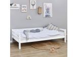 Mid.you , Weiß , Holz , Kiefer,Kiefer , vollmassiv,vollmassiv , 70x190 cm , für Rollrost geeignet , Kinder- & Jugendzimmer, Kinderbetten, Kinderbetten