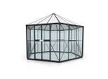 Möbelix , Schwarz , Metall, Kunststoff, Glas , 336x283.7x383.3 cm , Freizeit im Garten, Gartenpflege, Gewächshäuser, Gewächshaus Zubehör