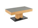 Möbelix , Grau, Schwarz, Eichefarben , Holz, Metall, Keramik, Holzwerkstoff , Eiche , furniert , 110x46x60 cm , Stauraum, höhenverstellbar, einfacher Aufbau , Wohnzimmer, Wohnzimmertische, Couchtische, Couchtische Metall