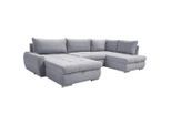 Livetastic , Hellgrau , Textil , Füllung: Schaumstoff , U-Form , 322x174 cm , Made in EU , Schlafen auf Sitzhöhe, Rücken echt ,