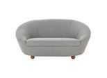 Looks by W.Joop , Grau, Hellblau , Textil , Eiche , massiv , 178x82x114 cm , Made in EU , Rücken echt ,